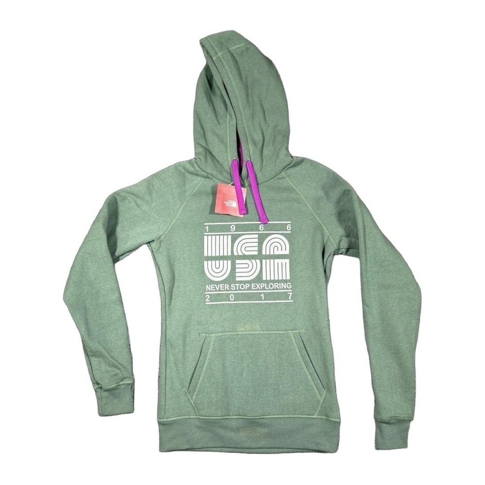 The North Face Womens Green Graphic Pullover Hoodie USA 2017 NF0A33KWCH-S Small